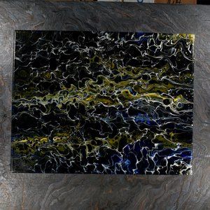 Acrylic Pour Painting 11x14 Clear coated